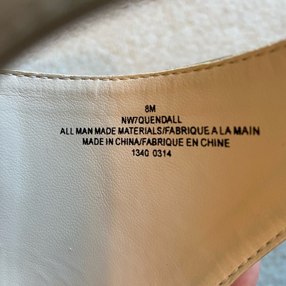 Nine West Beige Ankle Strap Heels size 8 - Picture 7 of 7